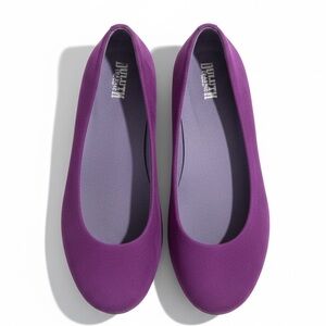 Duluth Trading Suede Ballet Flats Purple Comfort Shoes Size 8